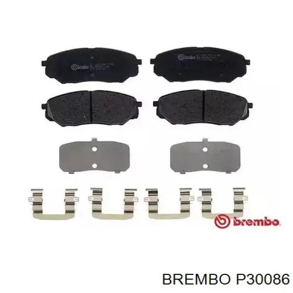 Klocki hamulcowe przednie tarczowe Brembo P30086 cena, od 37,77 USD