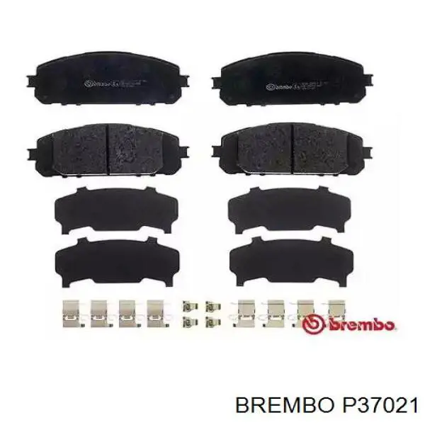 Klocki hamulcowe przednie tarczowe Brembo P37021 cena, od 41,85 USD