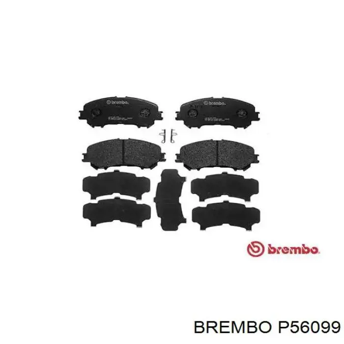 P56099 Brembo klocki hamulcowe przednie tarczowe