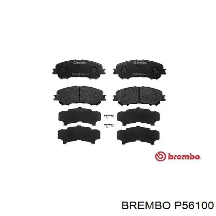 P56100 Brembo klocki hamulcowe przednie tarczowe