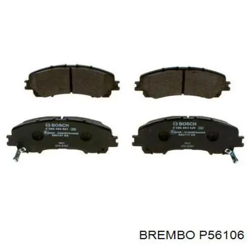 Klocki hamulcowe przednie tarczowe Brembo P56106 cena, od 35,72 USD