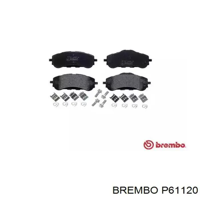 Klocki hamulcowe przednie tarczowe Brembo P61120 cena, od 35,53 USD