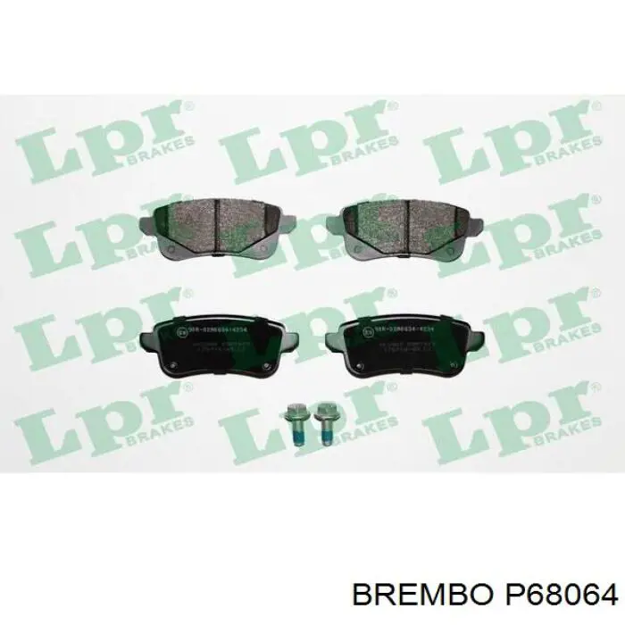Okładziny (klocki) do hamulców tarczowych tylne Brembo P68064 cena, od 25,58 USD