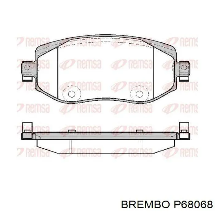 Klocki hamulcowe przednie tarczowe Brembo P68068 cena, od 32,70 USD