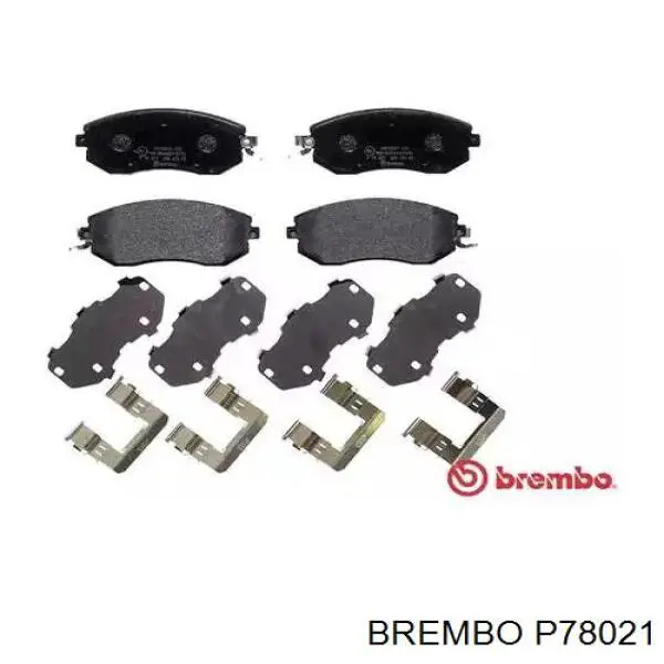 Klocki hamulcowe przednie tarczowe Brembo P78021 cena, od 35,31 USD