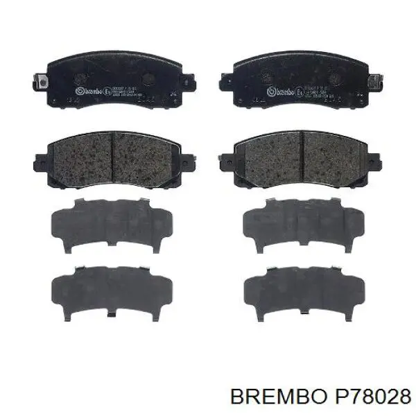 P 78 028 Brembo klocki hamulcowe przednie tarczowe