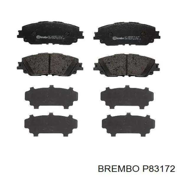 Klocki hamulcowe przednie tarczowe Brembo P83172 cena, od 33,03 USD