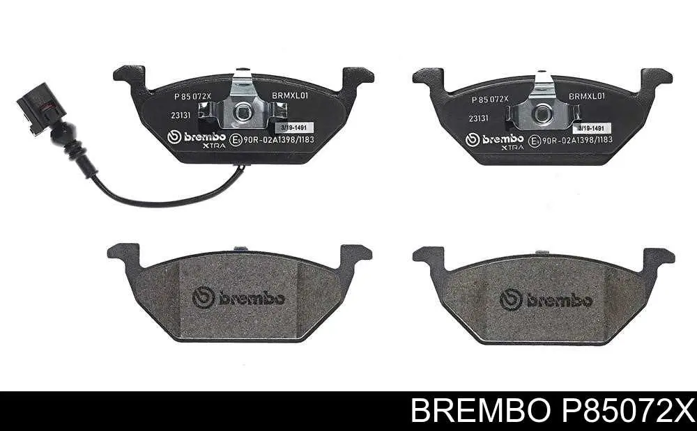 Klocki hamulcowe przednie tarczowe Brembo P85072X cena, od 41,50 USD