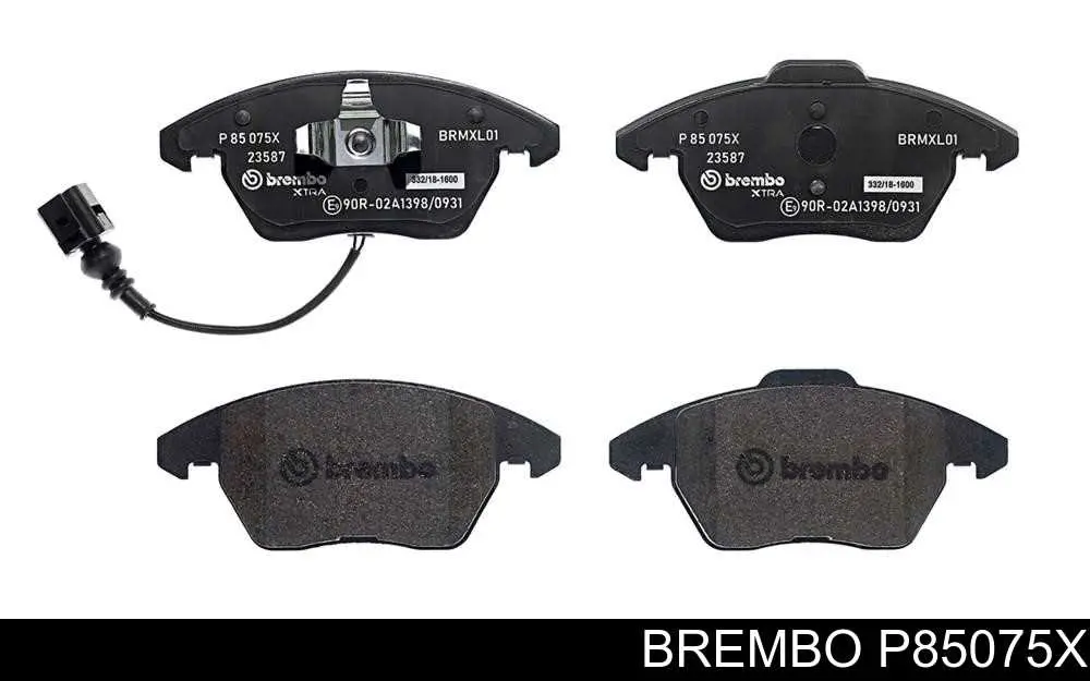 Klocki hamulcowe przednie tarczowe Brembo P85075X cena, od 31,23 USD