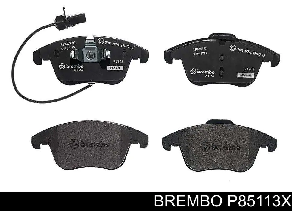 Klocki hamulcowe przednie tarczowe Brembo P85113X cena, od 34,45 USD