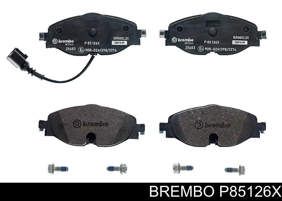 Klocki hamulcowe przednie tarczowe Brembo P85126X cena, od 40,23 USD