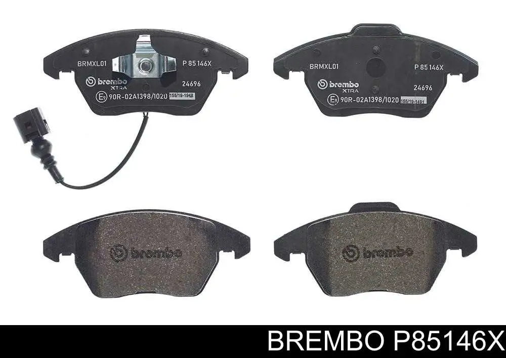 Klocki hamulcowe przednie tarczowe Brembo P85146X cena, od 31,23 USD