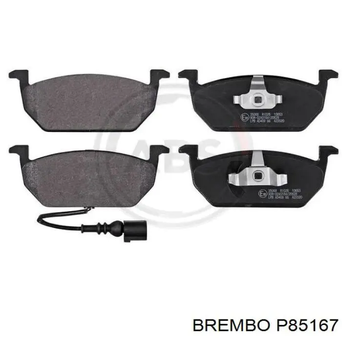 Klocki hamulcowe przednie tarczowe Brembo P85167 cena, od 42,71 USD
