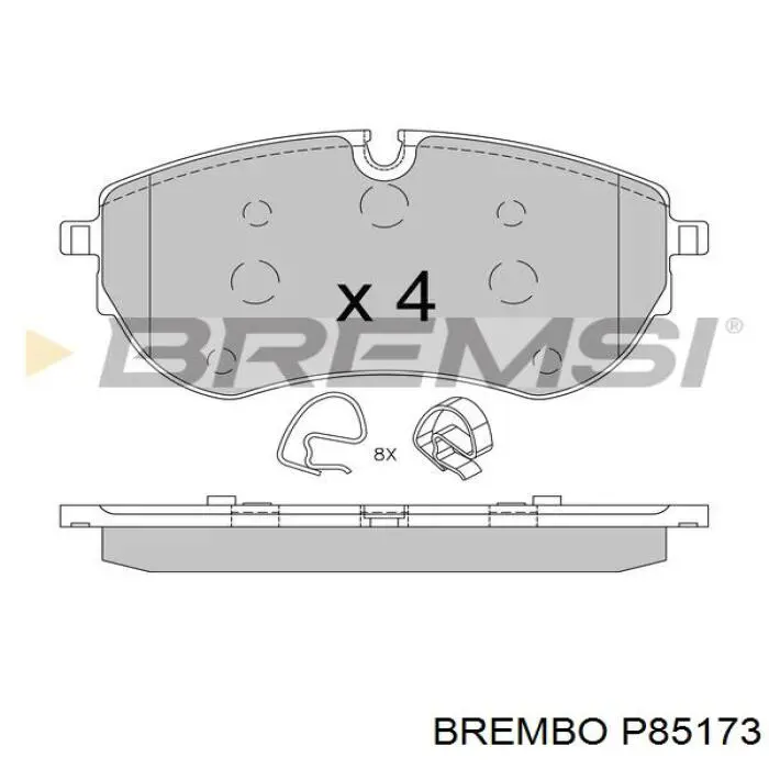 Klocki hamulcowe przednie tarczowe Brembo P85173 cena, od 63,10 USD