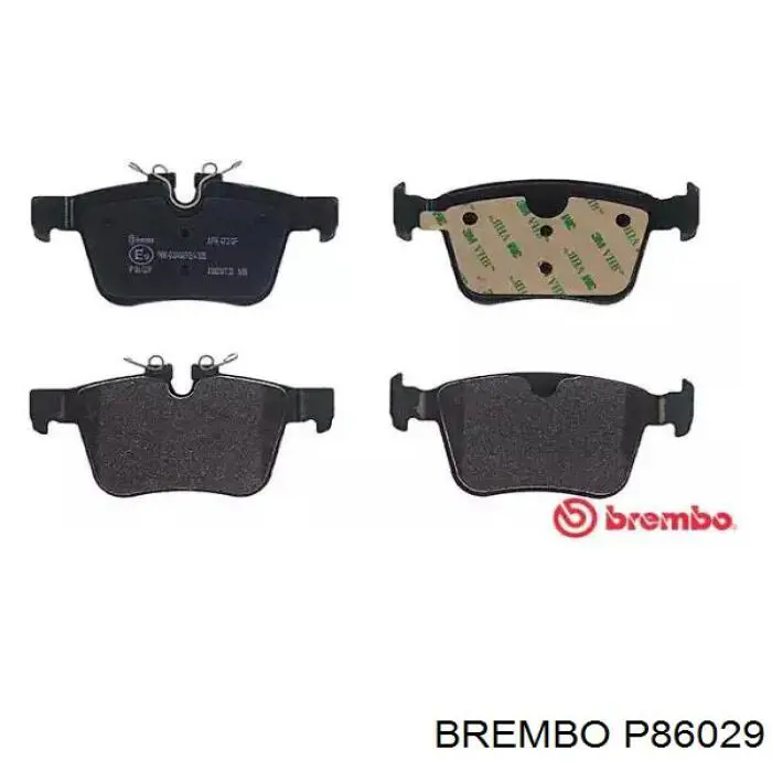 Okładziny (klocki) do hamulców tarczowych tylne Brembo P86029 cena, od 31,81 USD