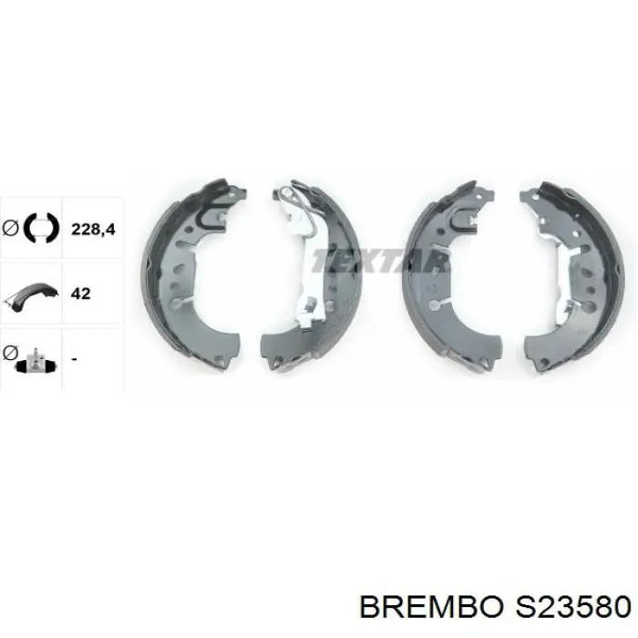 Klocki hamulcowe tylne bębnowe Brembo S23580 cena, od 45,23 USD