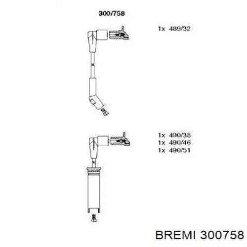 Zestaw przewodów wysokiego napięcia Bremi 300758 cena, od 22,79 USD