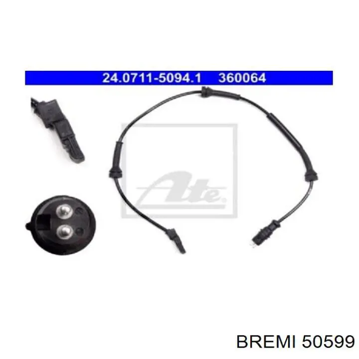 Do koszyka 50599 Bremi Czujnik ABS przedni