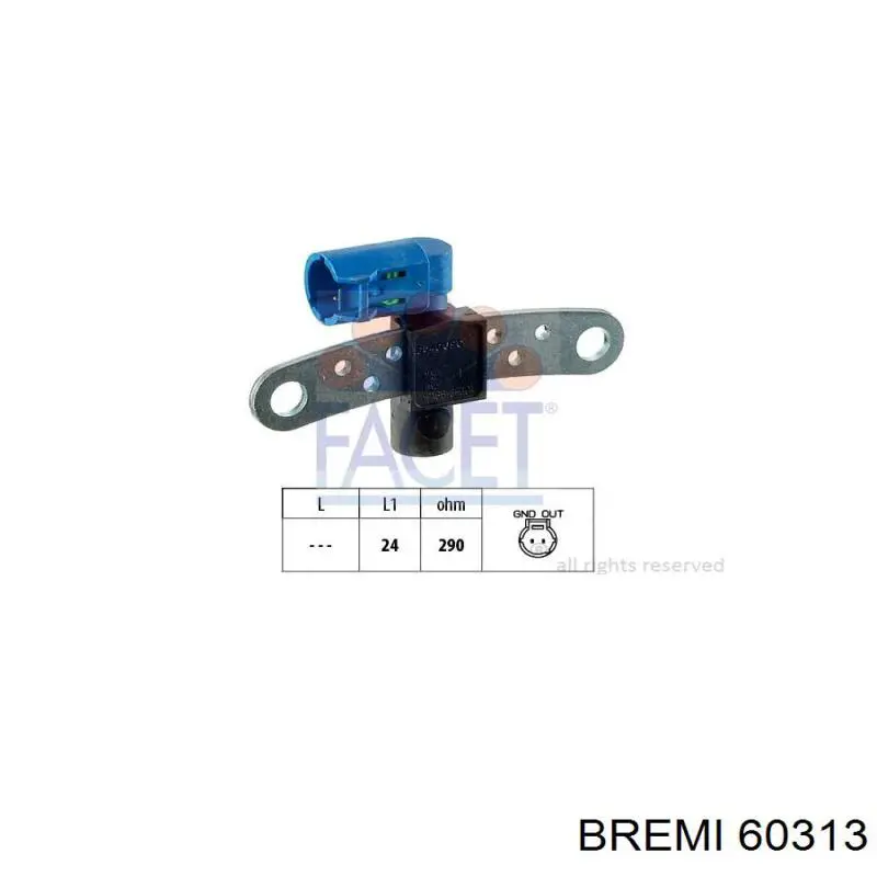 Do koszyka 60313 Bremi Czujnik położenia wału korbowego
