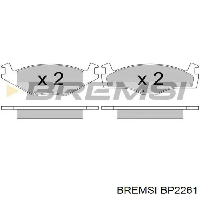 Klocki hamulcowe przednie tarczowe Bremsi BP2261 cena, od 20,05 USD