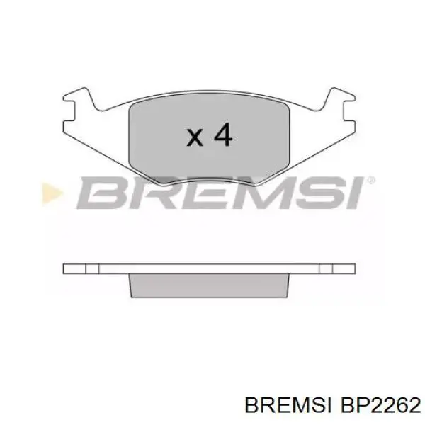 BP2262 Bremsi klocki hamulcowe przednie tarczowe