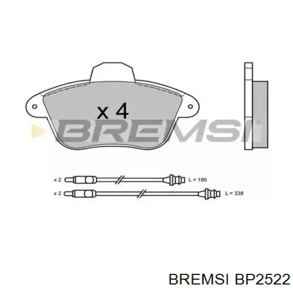 BP2522 Bremsi Klocki hamulcowe przednie tarczowe