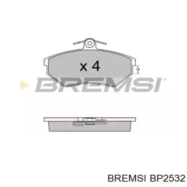 BP2532 Bremsi klocki hamulcowe przednie tarczowe