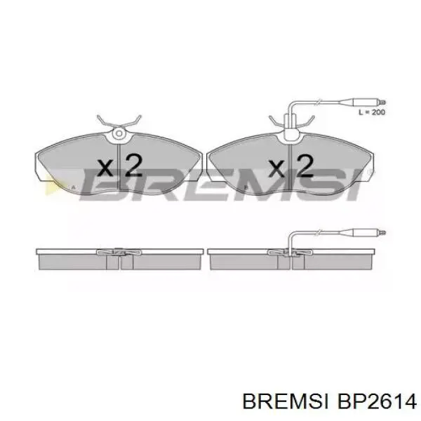 BP2614 Bremsi klocki hamulcowe przednie tarczowe