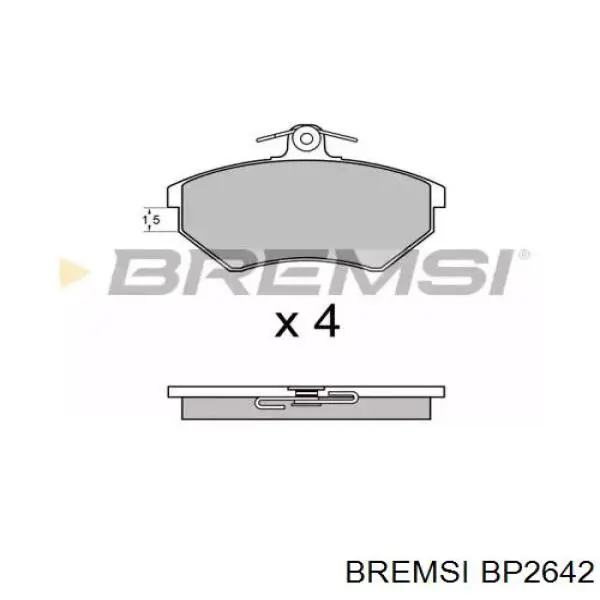 BP2642 Bremsi Klocki hamulcowe przednie tarczowe