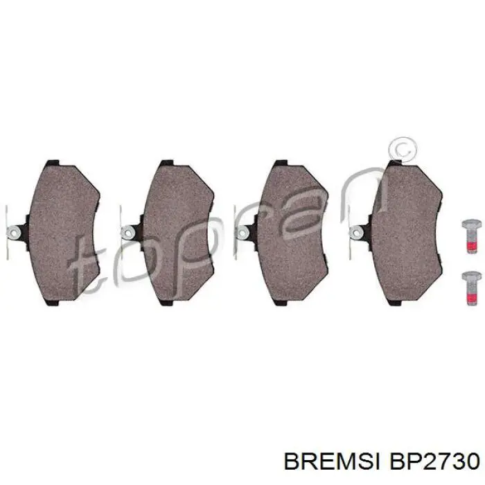 Do koszyka BP2730 Bremsi Klocki hamulcowe przednie tarczowe