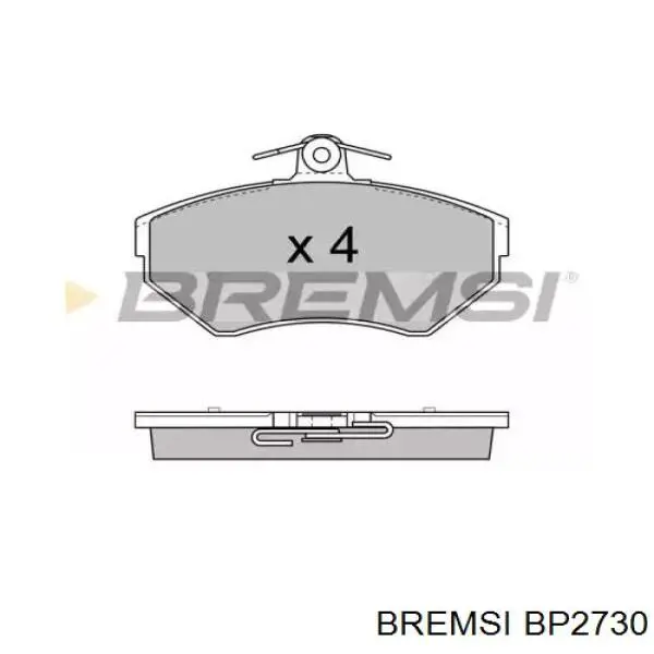 BP2730 Bremsi klocki hamulcowe przednie tarczowe