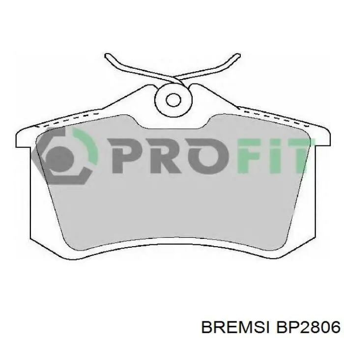 Okładziny (klocki) do hamulców tarczowych tylne Bremsi BP2806 cena, od 7,66 USD