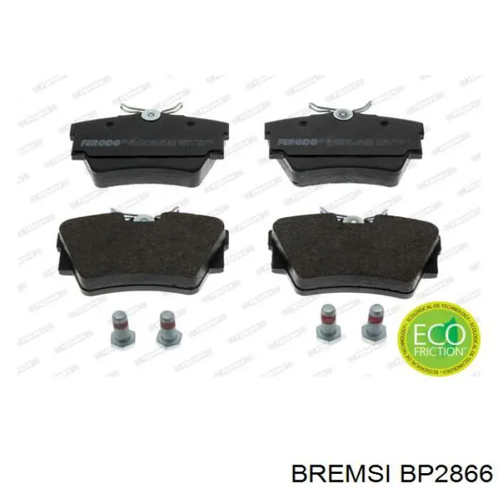 Okładziny (klocki) do hamulców tarczowych tylne Bremsi BP2866 cena, od 37,63 USD