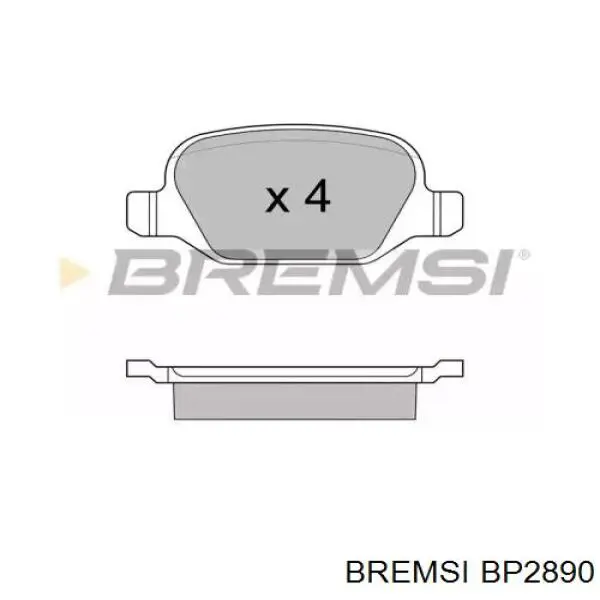 BP2890 Bremsi okładziny (klocki do hamulców tarczowych tylne)