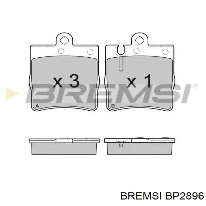 Do koszyka BP2896 Bremsi Klocki hamulcowe przednie tarczowe