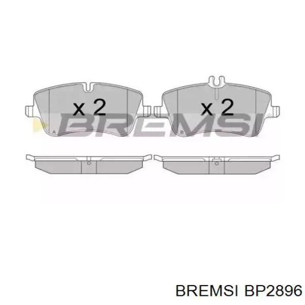 BP2896 Bremsi Klocki hamulcowe przednie tarczowe