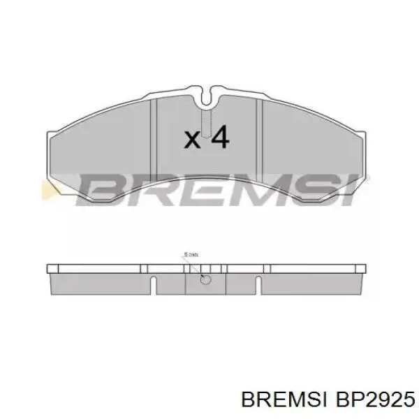 BP2925 Bremsi Klocki hamulcowe przednie tarczowe