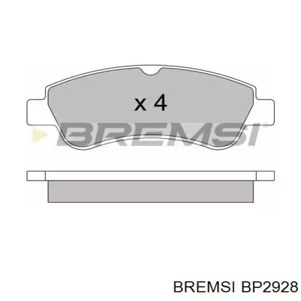 BP2928 Bremsi Klocki hamulcowe przednie tarczowe