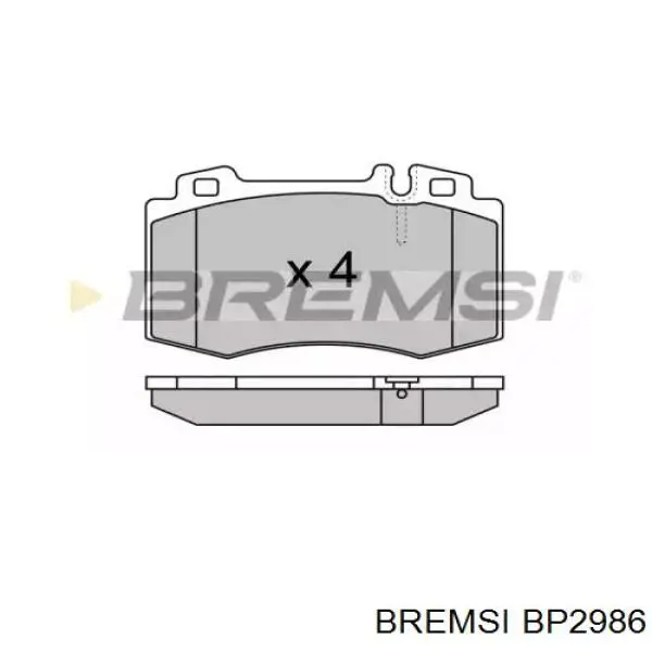BP2986 Bremsi Klocki hamulcowe przednie tarczowe