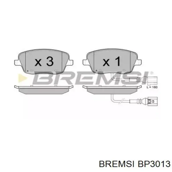 BP3013 Bremsi klocki hamulcowe przednie tarczowe