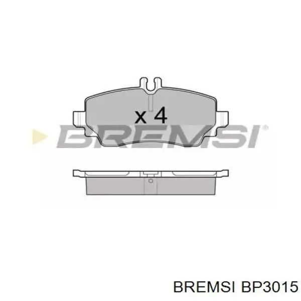 BP3015 Bremsi klocki hamulcowe przednie tarczowe