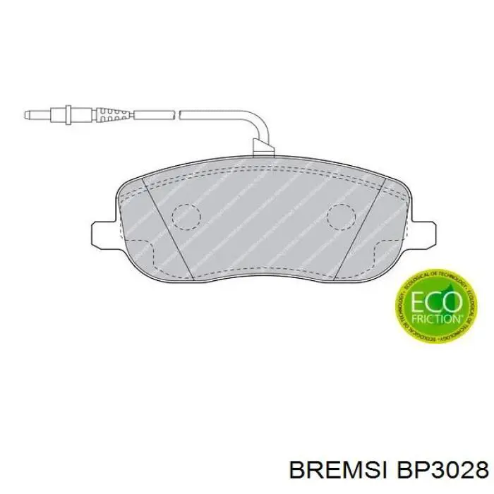 Klocki hamulcowe przednie tarczowe Bremsi BP3028 cena, od 28,78 USD