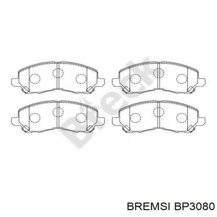 Do koszyka BP3080 Bremsi Klocki hamulcowe przednie tarczowe
