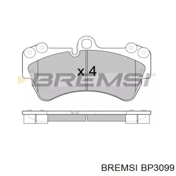 BP3099 Bremsi Klocki hamulcowe przednie tarczowe