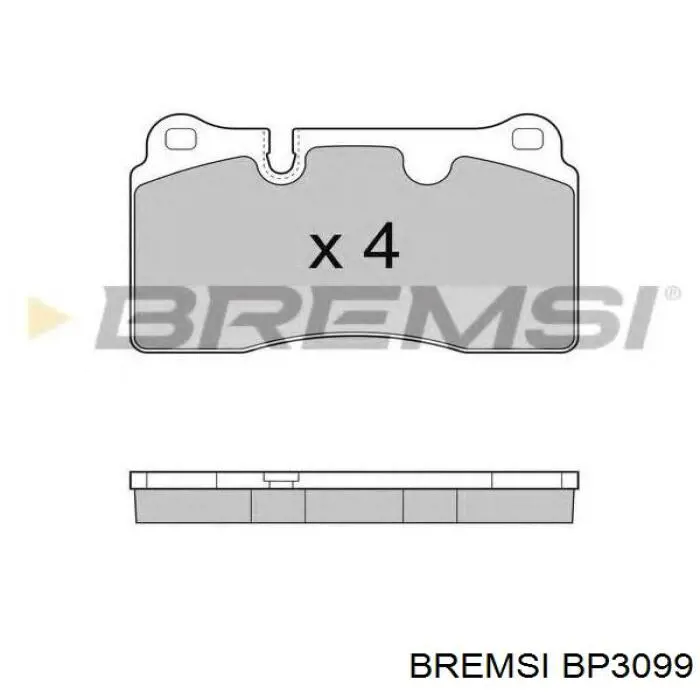Do koszyka BP3099 Bremsi Klocki hamulcowe przednie tarczowe