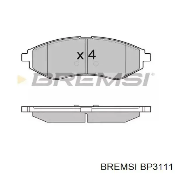 BP3111 Bremsi klocki hamulcowe przednie tarczowe