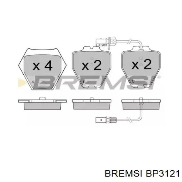 BP3121 Bremsi klocki hamulcowe przednie tarczowe