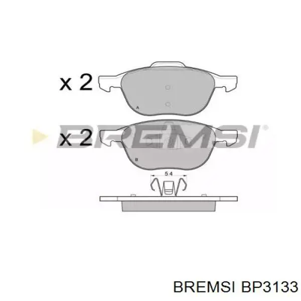 BP3133 Bremsi klocki hamulcowe przednie tarczowe