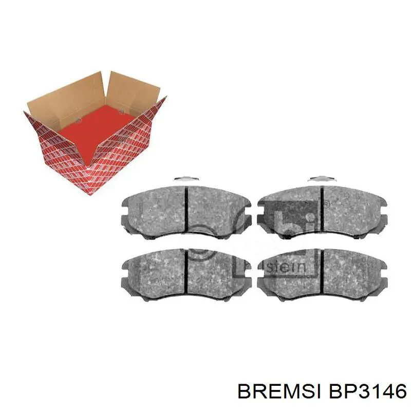 Do koszyka BP3146 Bremsi Klocki hamulcowe przednie tarczowe