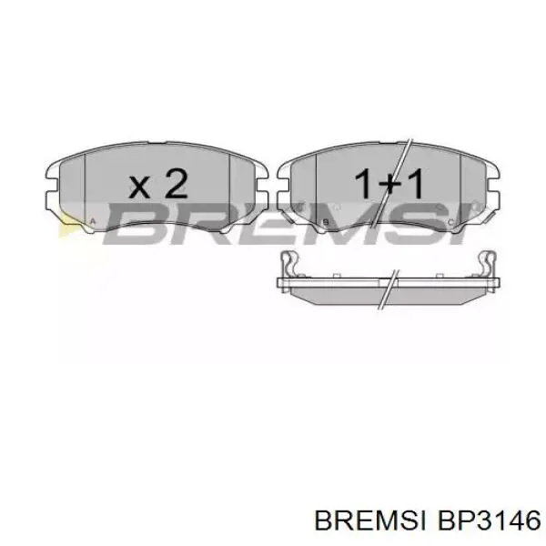 BP3146 Bremsi Klocki hamulcowe przednie tarczowe